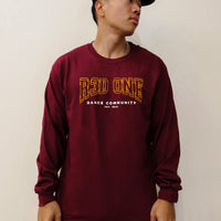 VARSITY LONG SLEEVE MAROON