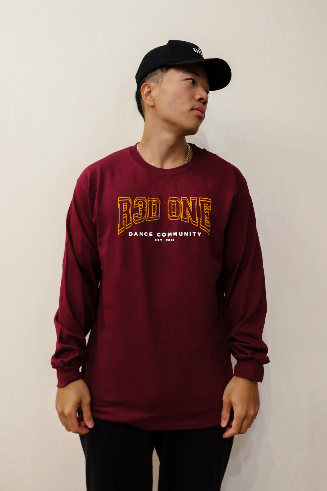 VARSITY LONG SLEEVE MAROON