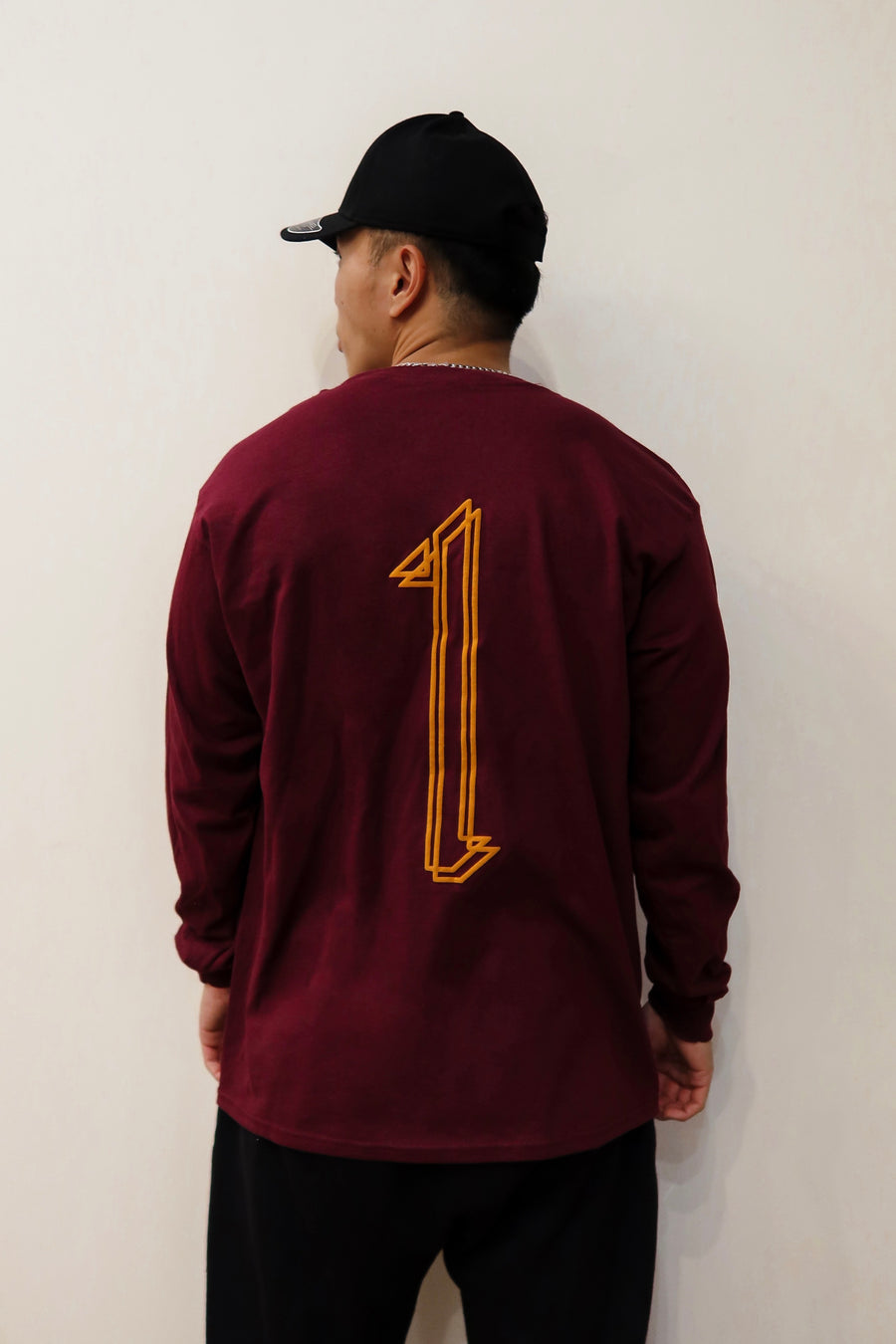 VARSITY LONG SLEEVE MAROON