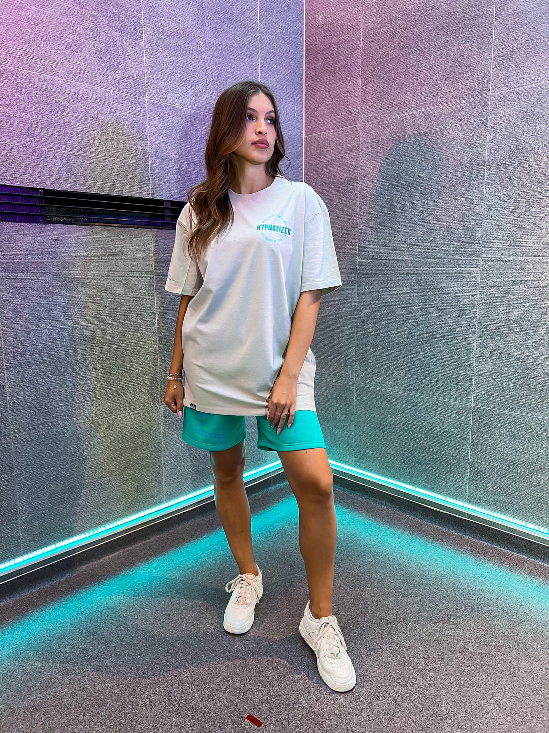 HYPNOTIZED OVERSIZED T-SHIRT LIGHT ASPHALT